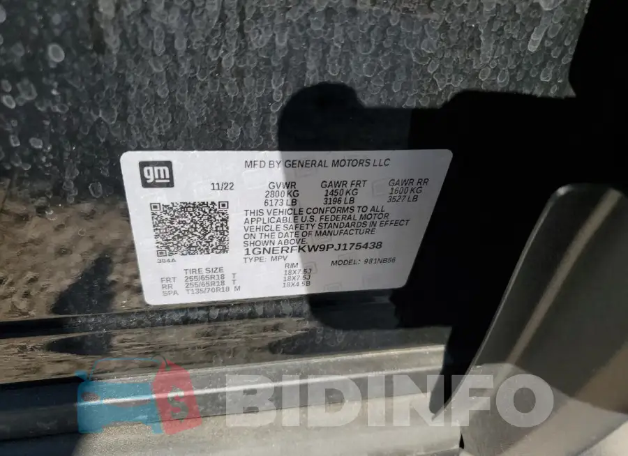 1GNERFKW9PJ175438 Photo# 14