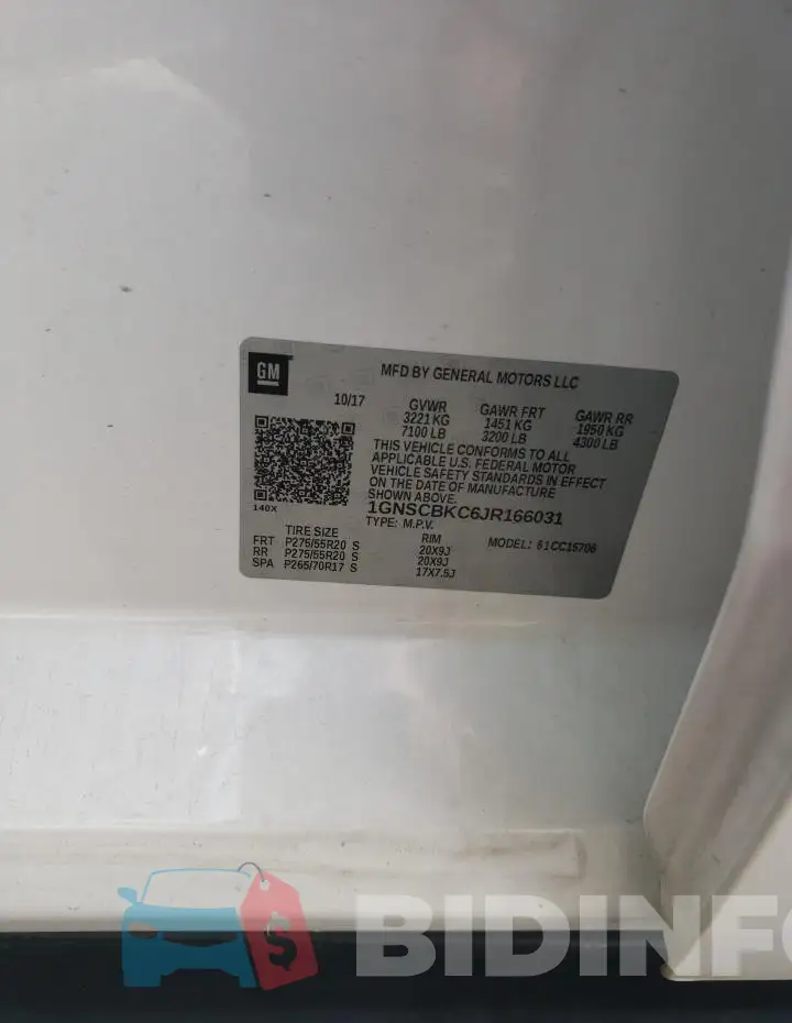 1GNSCBKC6JR166031 Photo# 13