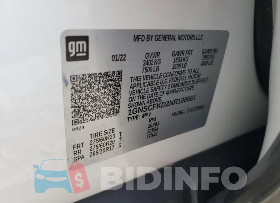 1GNSCFKD2NR180661 Photo# 14