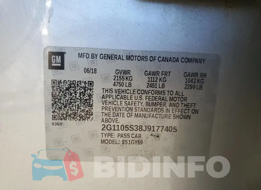 2G1105S38J9177405 Photo# 12