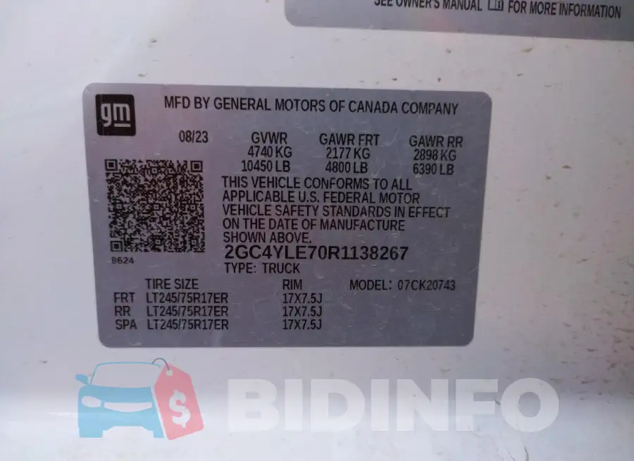 2GC4YLE70R1138267 Photo# 12