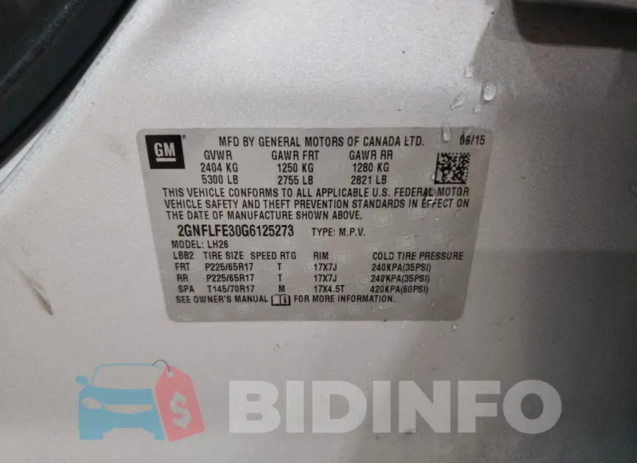 2GNFLFE30G6125273 Photo# 13