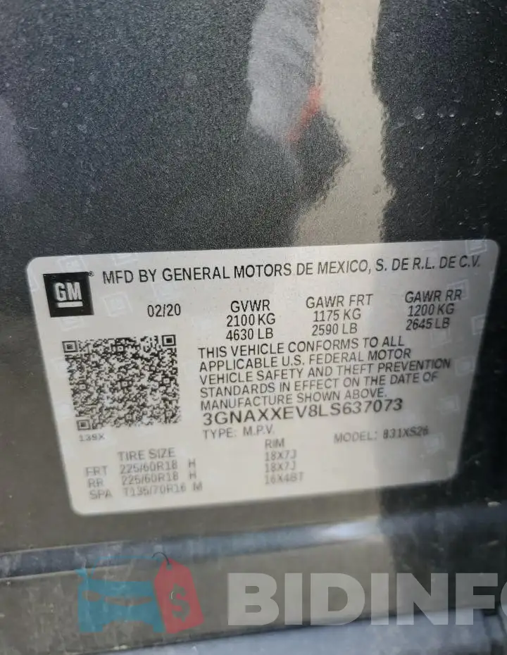 3GNAXXEV8LS637073 Photo# 13