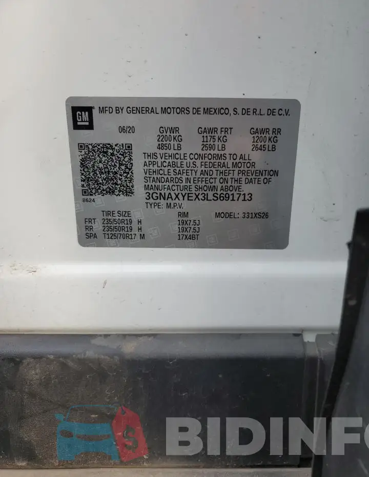 3GNAXYEX3LS691713 Photo# 13
