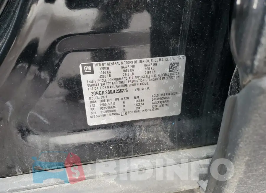 3GNCJLSB6JL256276 Photo# 13