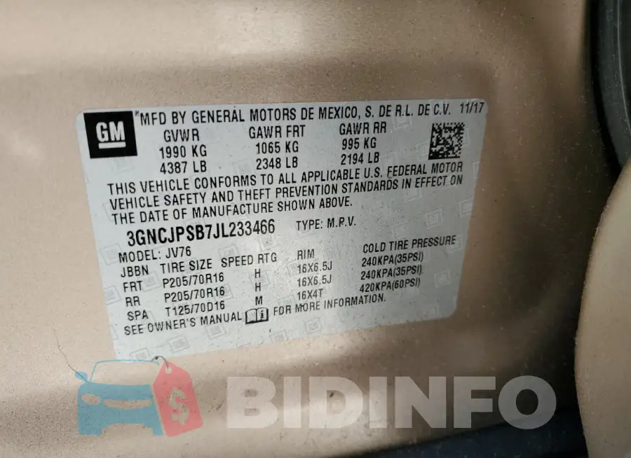 3GNCJPSB7JL233466 Photo# 13