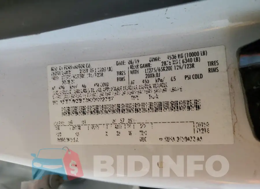 1FT7W2BT3KEG02767 Photo# 12