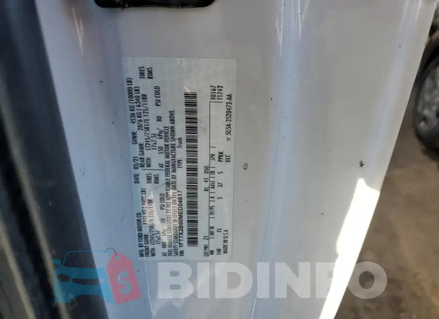 1FT7X2B60MED04817 Photo# 12