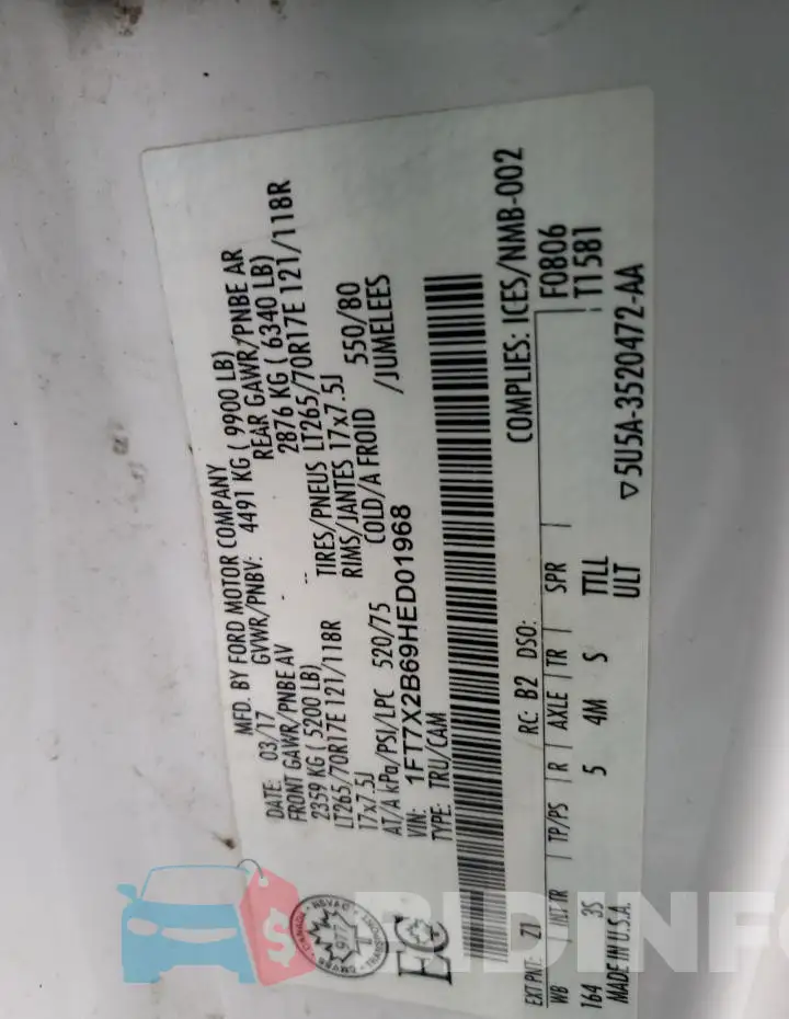 1FT7X2B69HED01968 Photo# 13