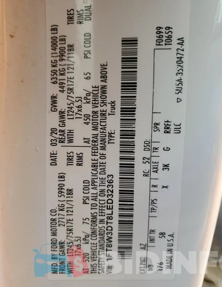 1FT8W3DT8LED32363 Photo# 13
