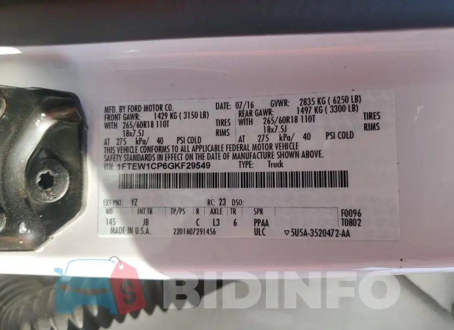 1FTEW1CP6GKF29549 Photo# 13