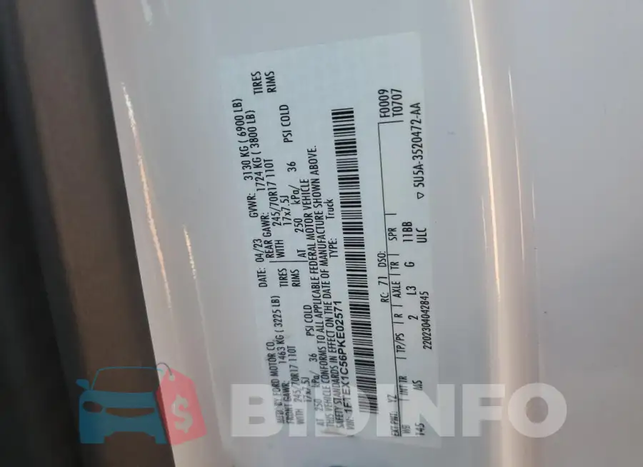 1FTEX1C56PKE02571 Photo# 12