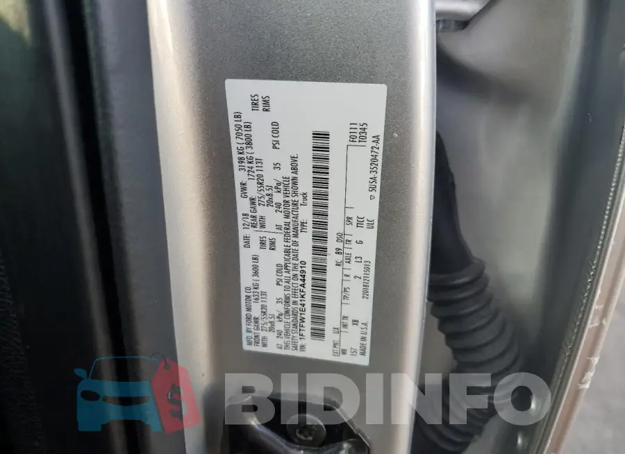 1FTFW1E41KFA44910 Photo# 12