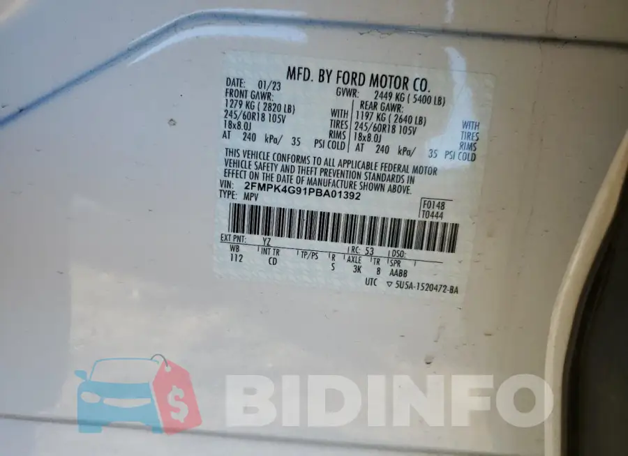 2FMPK4G91PBA01392 Photo# 13