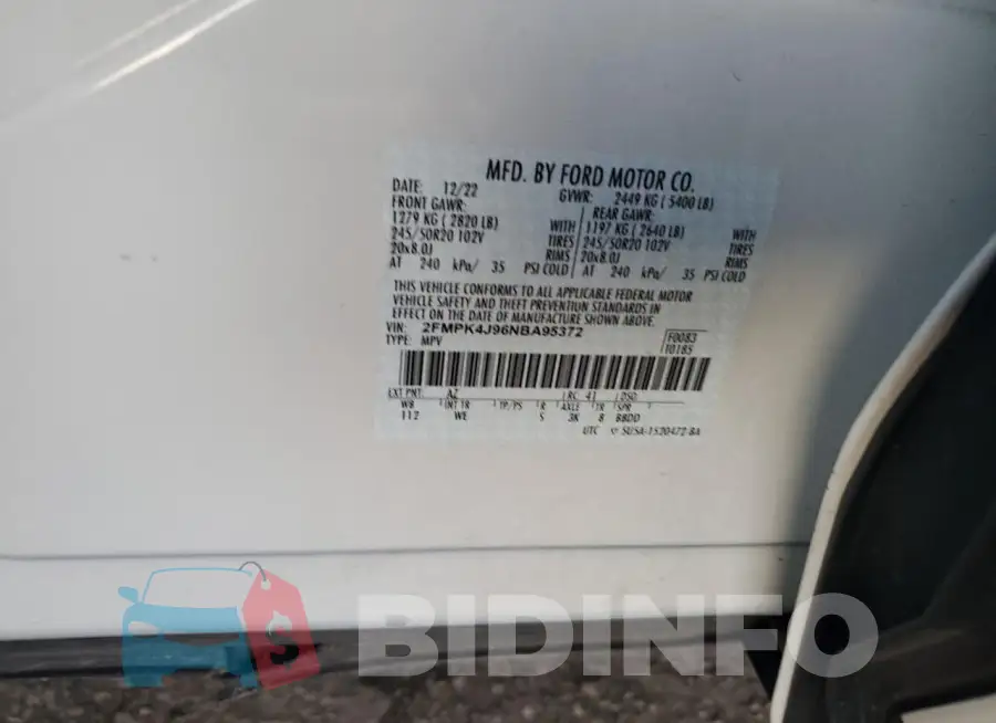 2FMPK4J96NBA95372 Photo# 14