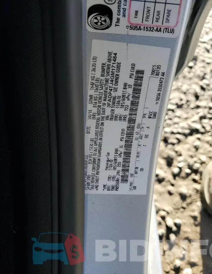3FADP4TJ4GM171484 Photo# 12