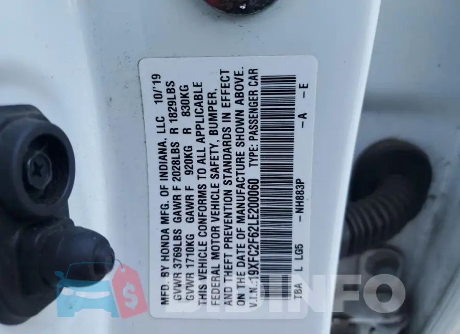 19XFC2F62LE200060 Photo# 12