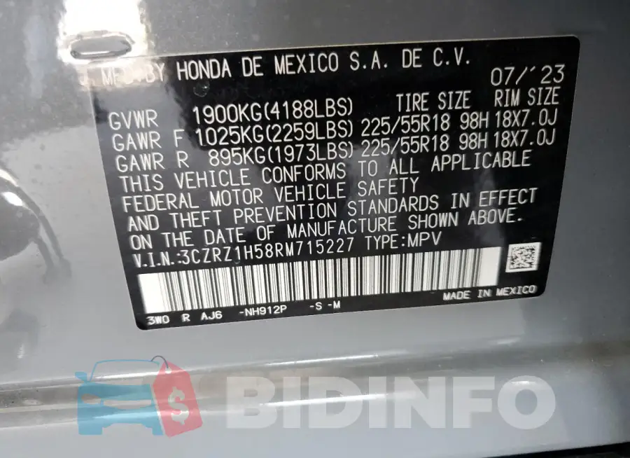 3CZRZ1H58RM715227 Photo# 13