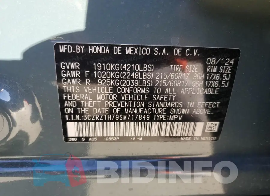 3CZRZ1H79SM717849 Photo# 13