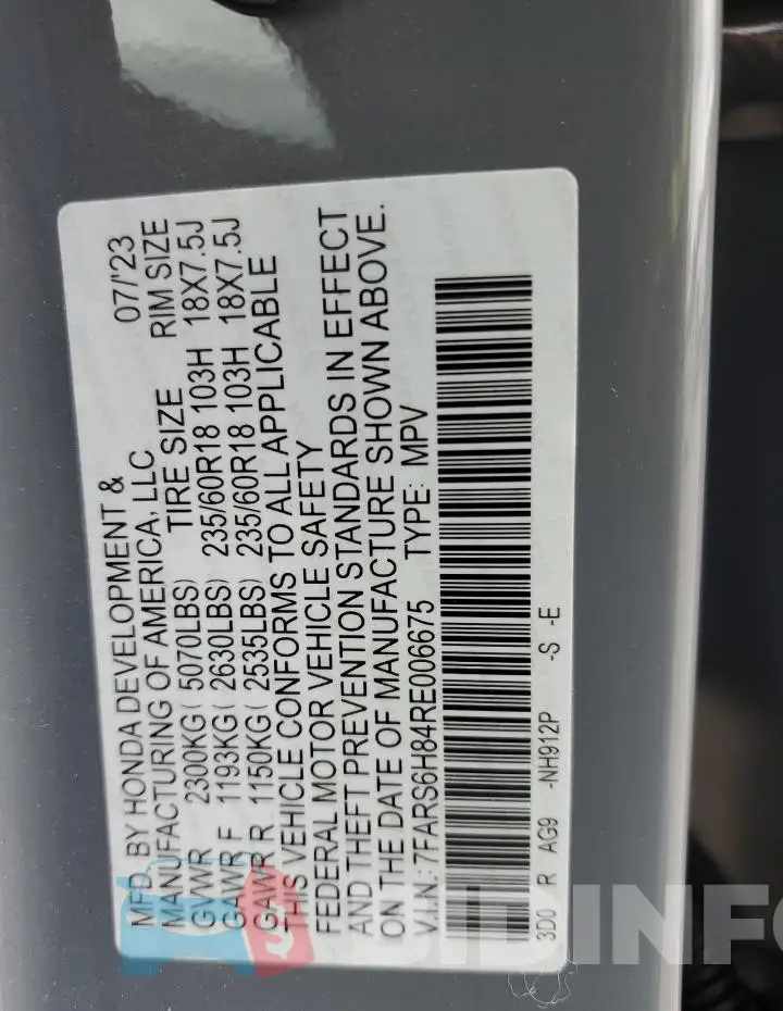 7FARS6H84RE006675 Photo# 13