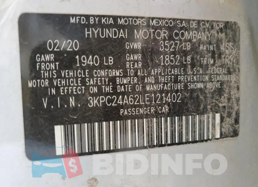 3KPC24A62LE121402 Photo# 12