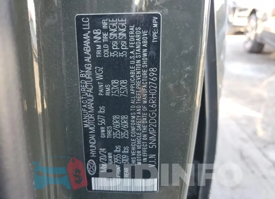 5NMP2DGL6RH027698 Photo# 13