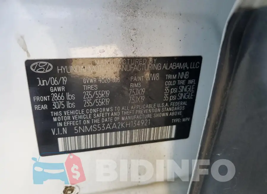 5NMS53AA2KH134921 Photo# 13