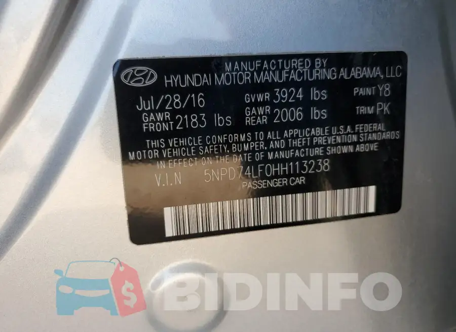 5NPD74LF0HH113238 Photo# 12