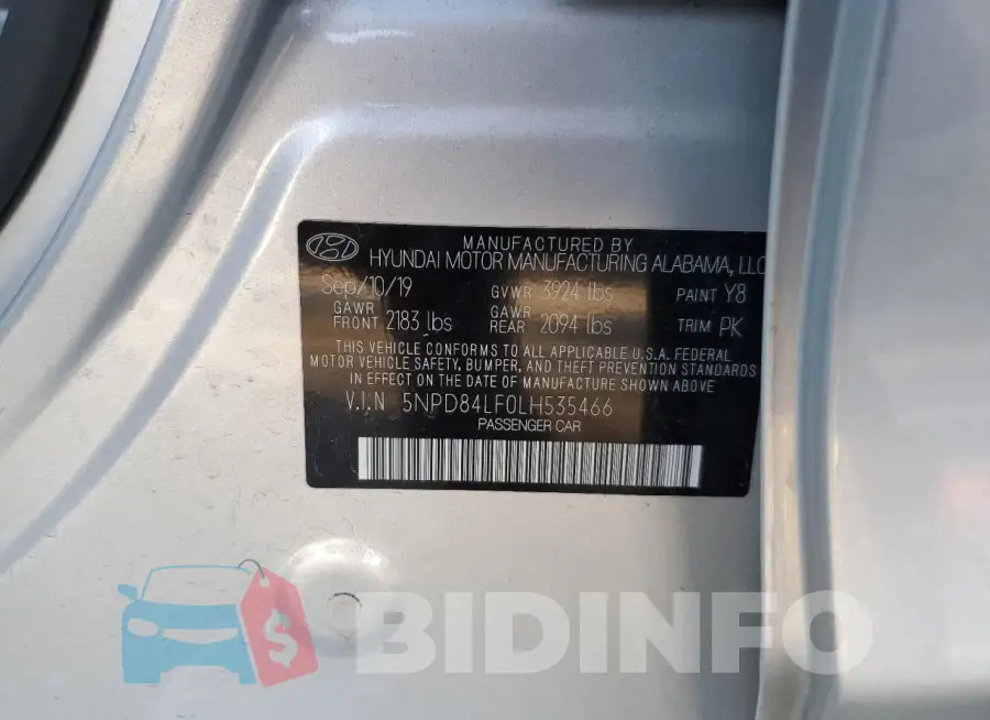 5NPD84LF0LH535466 Photo# 12