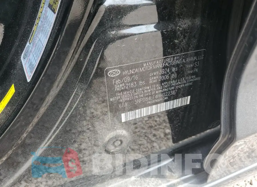 5NPD84LF4HH022387 Photo# 12