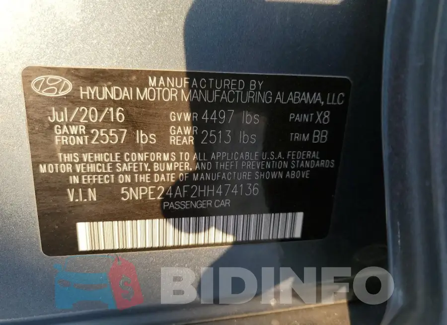 5NPE24AF2HH474136 Photo# 12