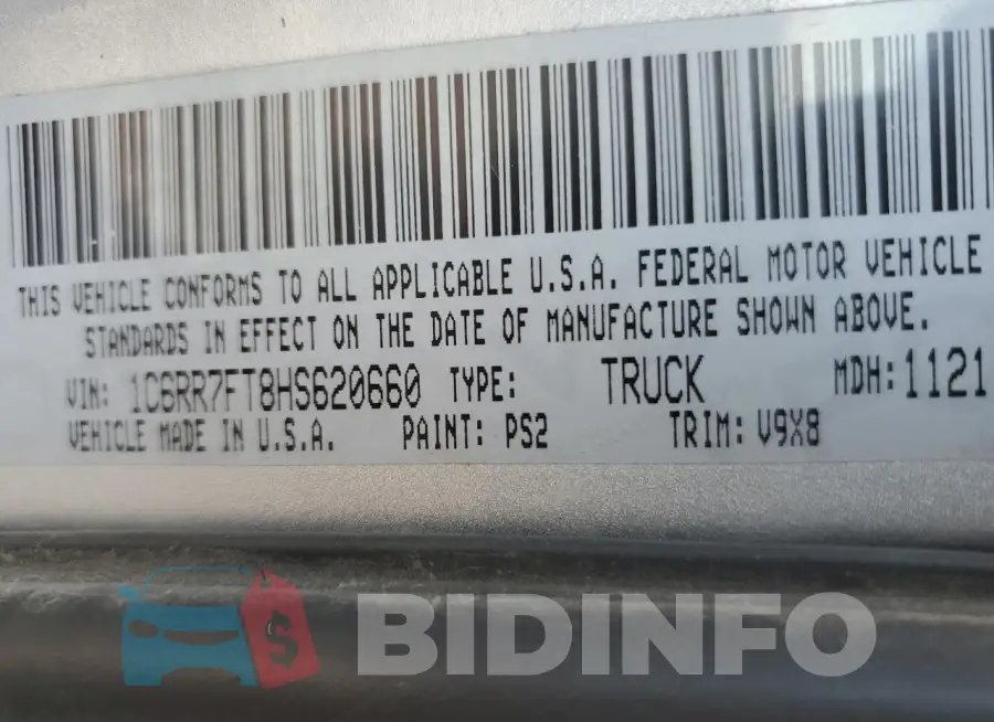 1C6RR7FT8HS620660 Photo# 12