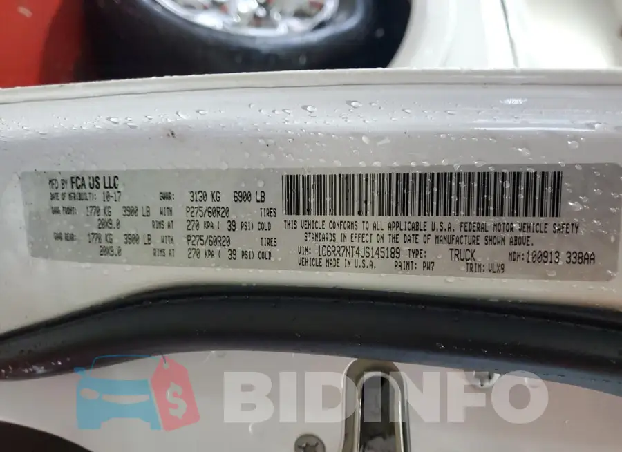 1C6RR7NT4JS145189 Photo# 13