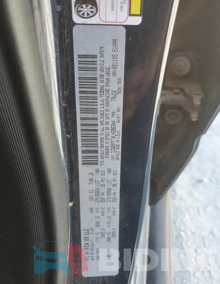 1C6SRFFTXLN286344 Photo# 12
