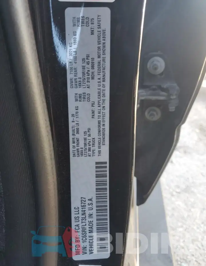 1C6SRFLT3LN416727 Photo# 12
