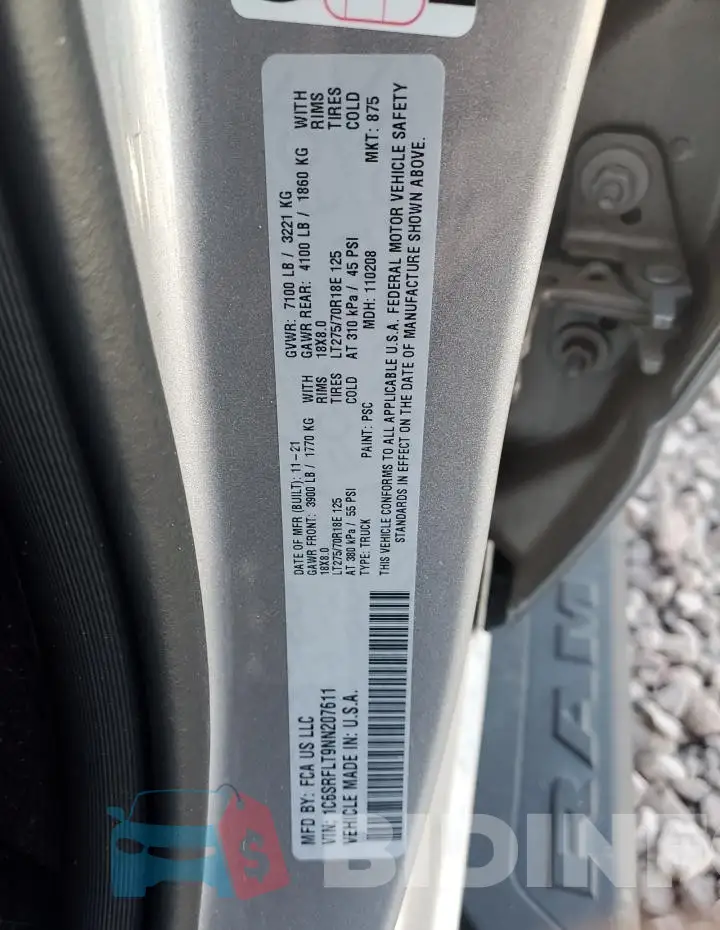 1C6SRFLT9NN207611 Photo# 12
