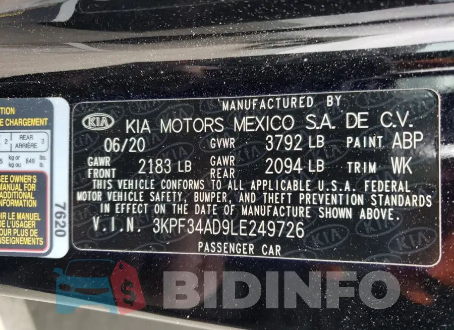 3KPF34AD9LE249726 Photo# 12