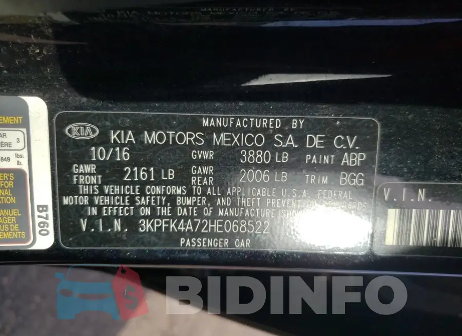 3KPFK4A72HE068522 Photo# 12