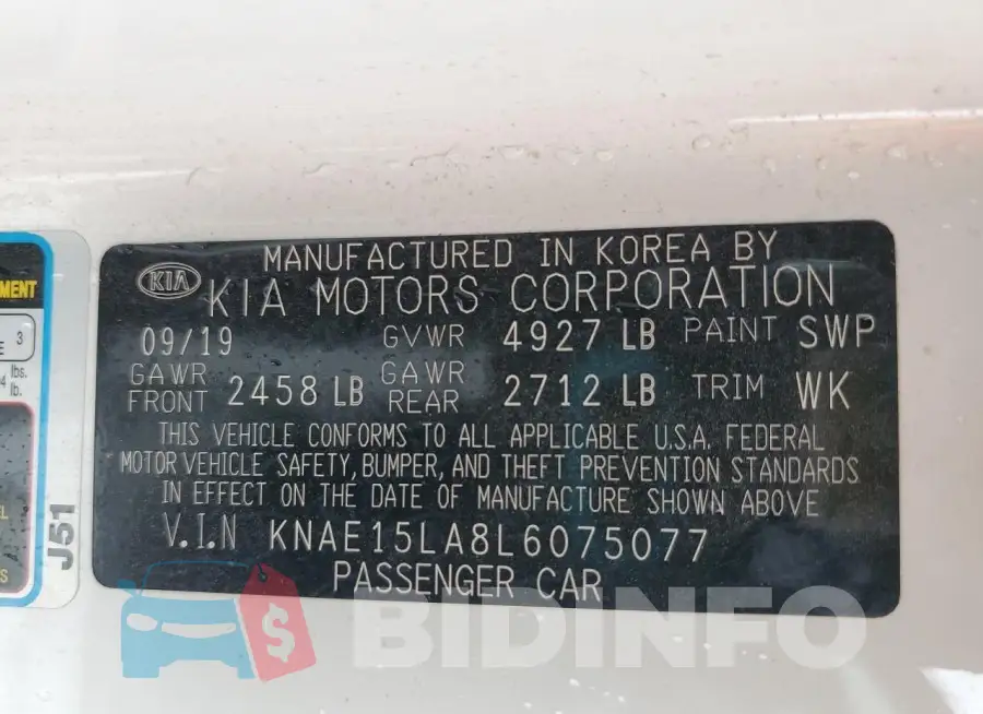 KNAE15LA8L6075077 Photo# 12