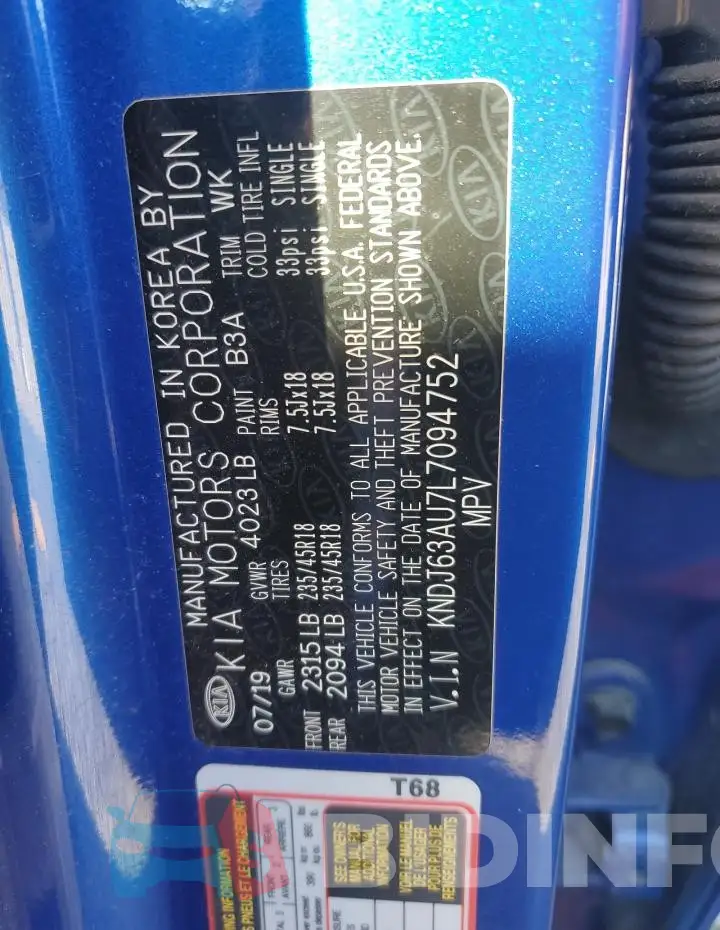 KNDJ63AU7L7094752 Photo# 12