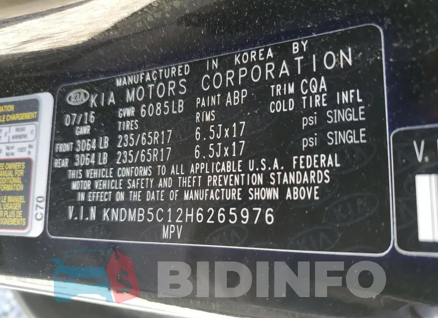 KNDMB5C12H6265976 Photo# 13