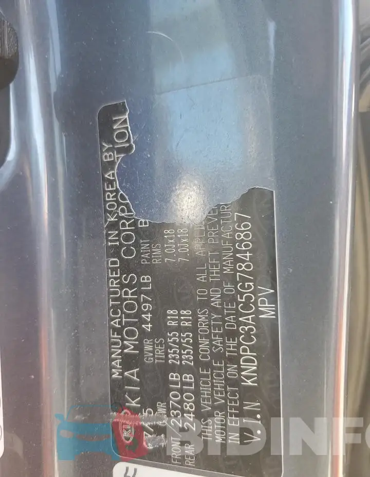 KNDPC3AC5G7846867 Photo# 14