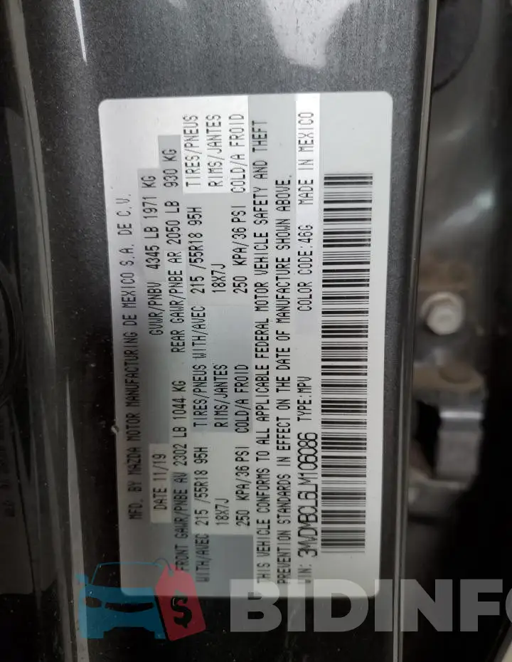 3MVDMBCL6LM106086 Photo# 13