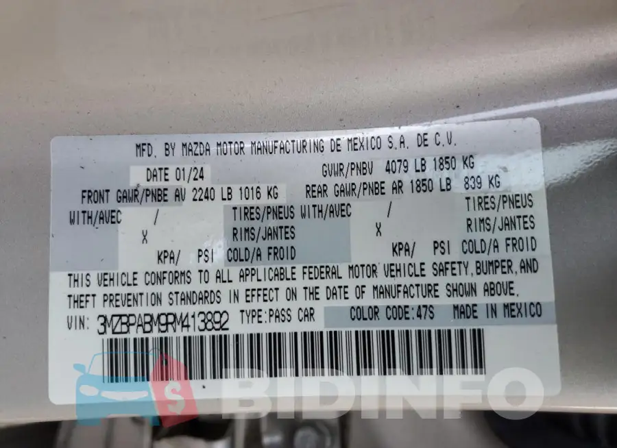 3MZBPABM9RM413892 Photo# 12