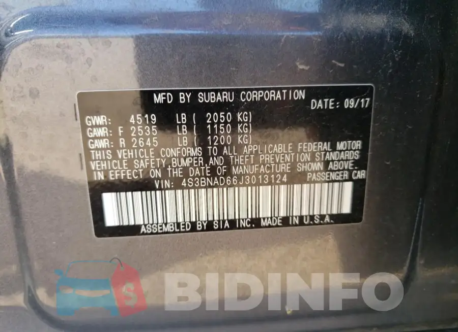 4S3BNAD66J3013124 Photo# 12