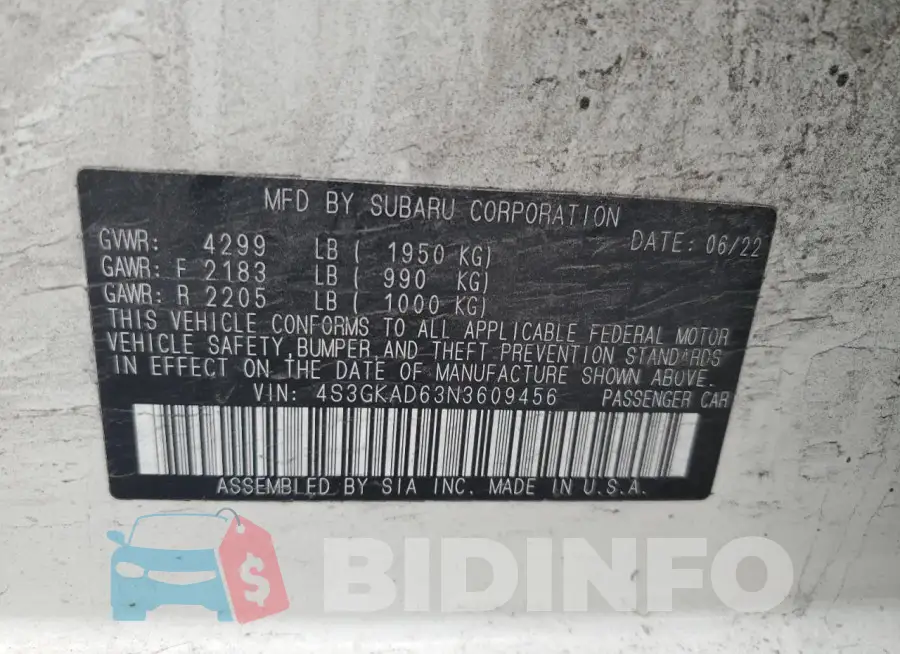 4S3GKAD63N3609456 Photo# 12