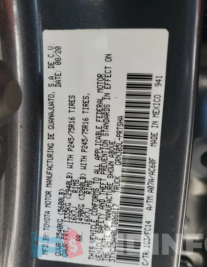 3TYCZ5AN0LT006817 Photo# 13