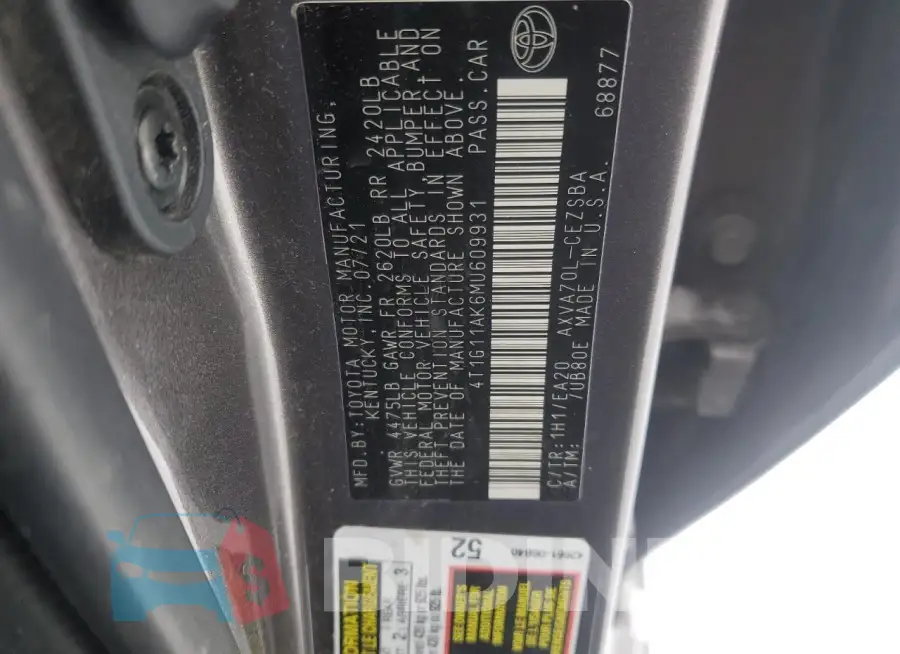 4T1G11AK6MU609931 Photo# 13