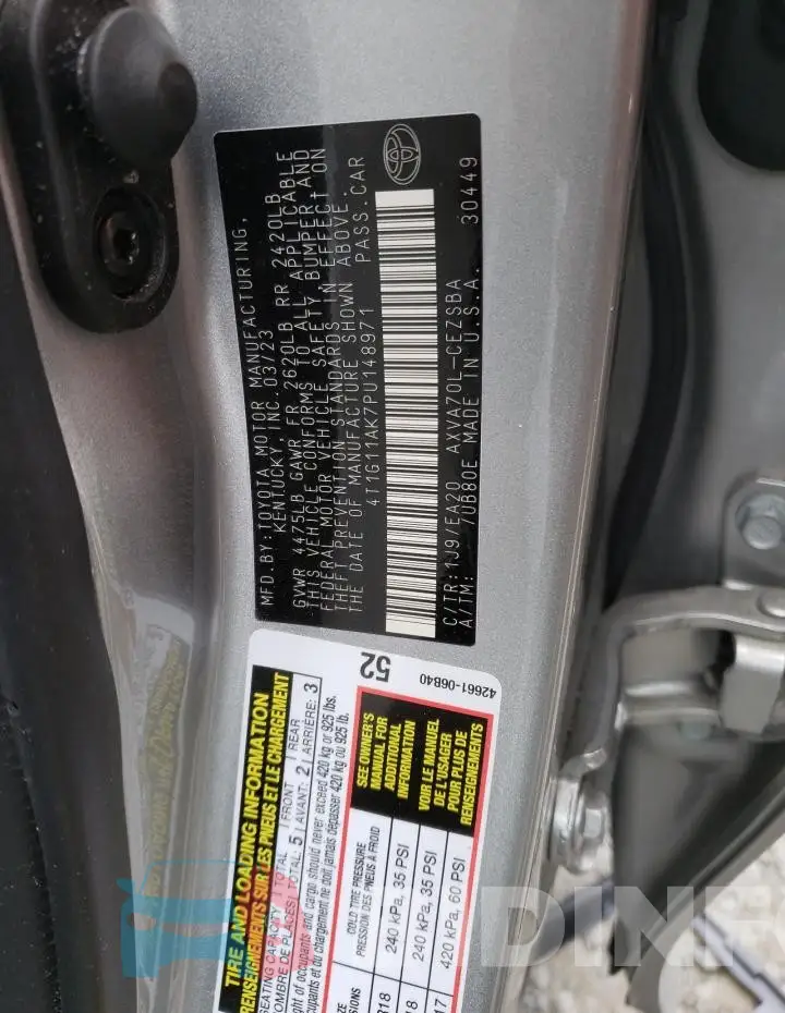 4T1G11AK7PU148971 Photo# 12