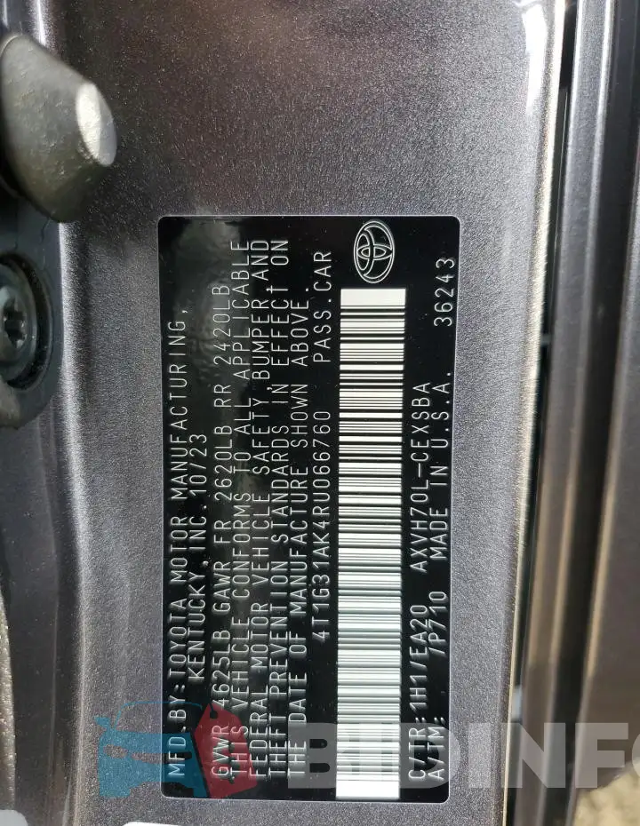 4T1G31AK4RU066760 Photo# 13